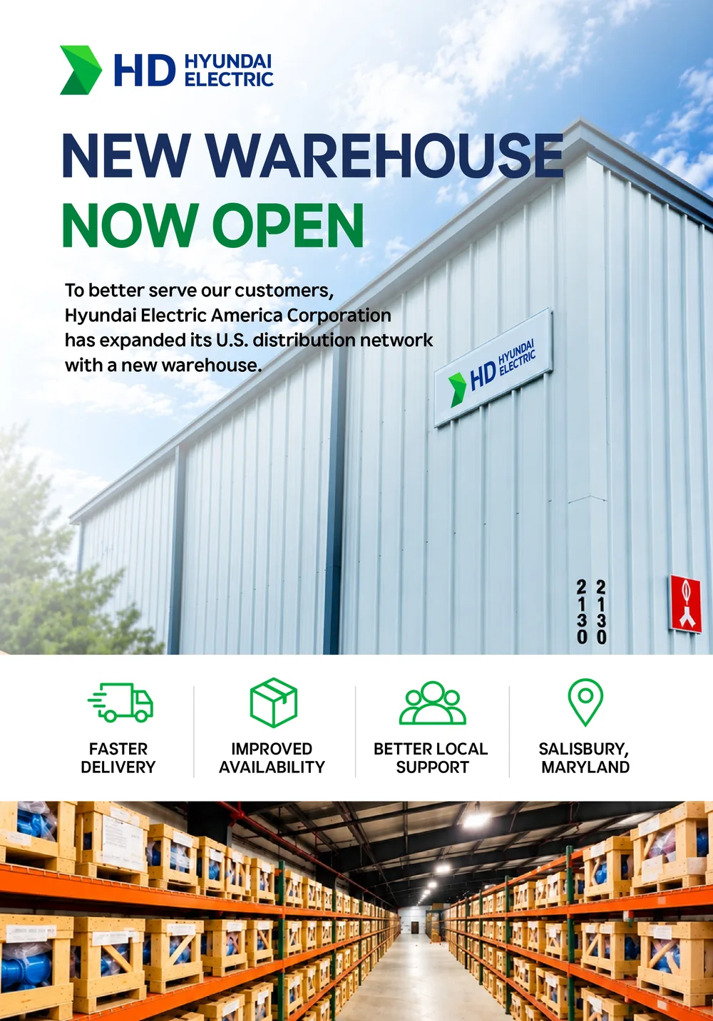 New Warehouse Now Open - Salisbury, Maryland